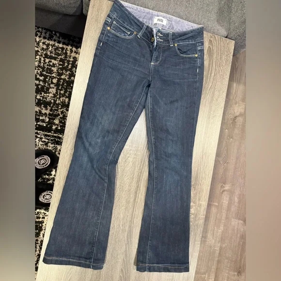 PAIGE Dark Blue Flare Jeans - Picture 3 of 17